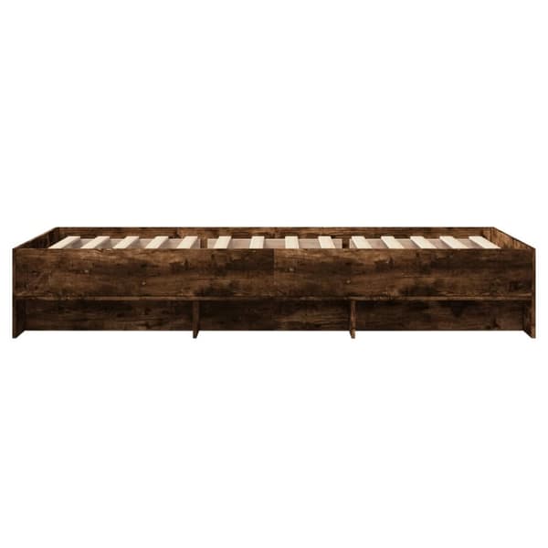 vidaXL Sängynrunko ilman patjaa savutammi 90x200 cm tekninen puu