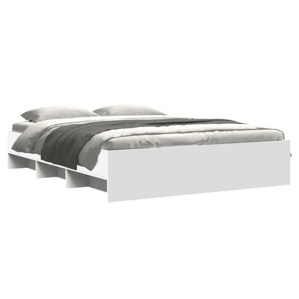 vidaXL Sengeramme hvit 150x200 cm konstruert tre