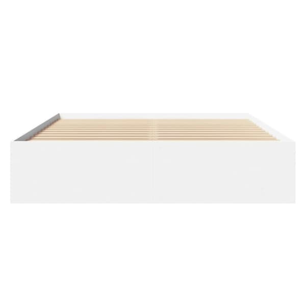 vidaXL Sengeramme hvit 150x200 cm konstruert tre