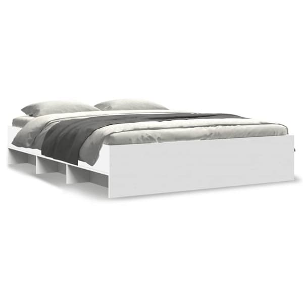 vidaXL Sengeramme hvit 150x200 cm konstruert tre