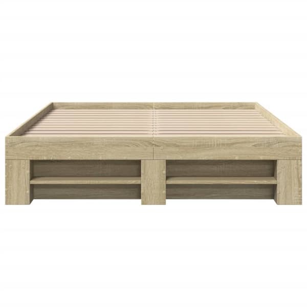 vidaXL Sengeramme uten madrass sonoma eik 140x190 cm konstruert tre