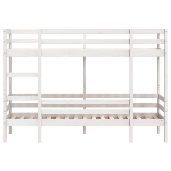 vidaXL Kerrossänky valkoinen 75x190 cm täysi mänty