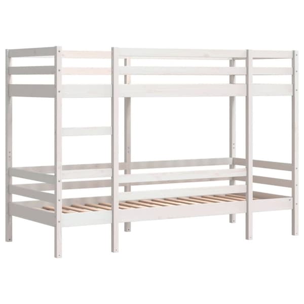 vidaXL Kerrossänky valkoinen 75x190 cm täysi mänty