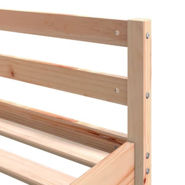 vidaXL højseng med skrivebord 160x200 cm massivt fyrretræ