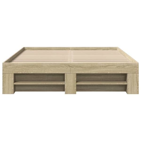 vidaXL Sengeramme uten madrass sonoma eik 140x200 cm konstruert tre