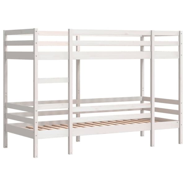 vidaXL køjeseng 80x200 cm massivt fyrretræ hvid