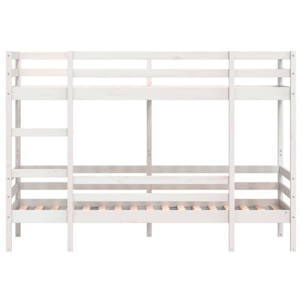 vidaXL køjeseng 80x200 cm massivt fyrretræ hvid