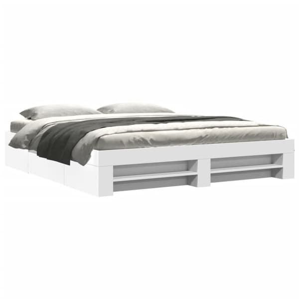 vidaXL Sengeramme uten madrass hvit 180x200 cm konstruert tre