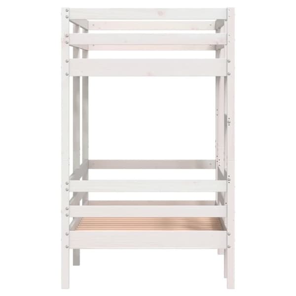 vidaXL køjeseng 90x200 cm massivt fyrretræ hvid