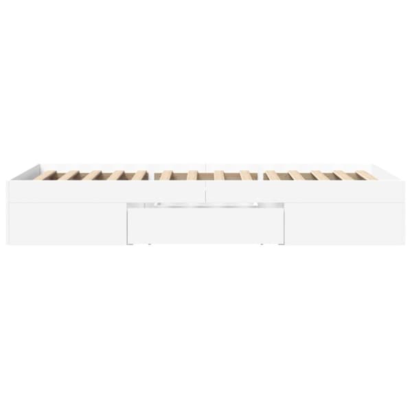vidaXL sengeramme 90x200 cm konstrueret træ hvid