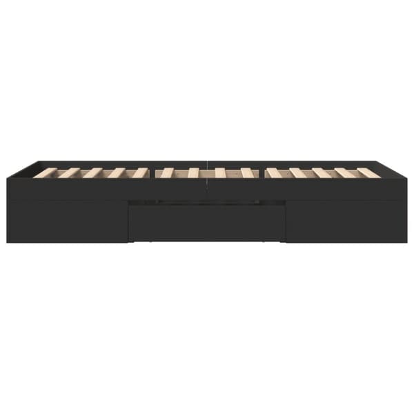 vidaXL Sengeramme svart 90x200 cm konstruert tre