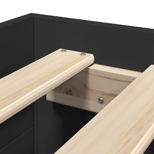 vidaXL Sengeramme svart 90x200 cm konstruert tre