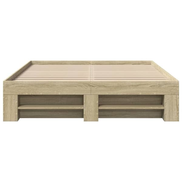vidaXL Sengeramme sonoma eik 135x190 cm konstruert tre