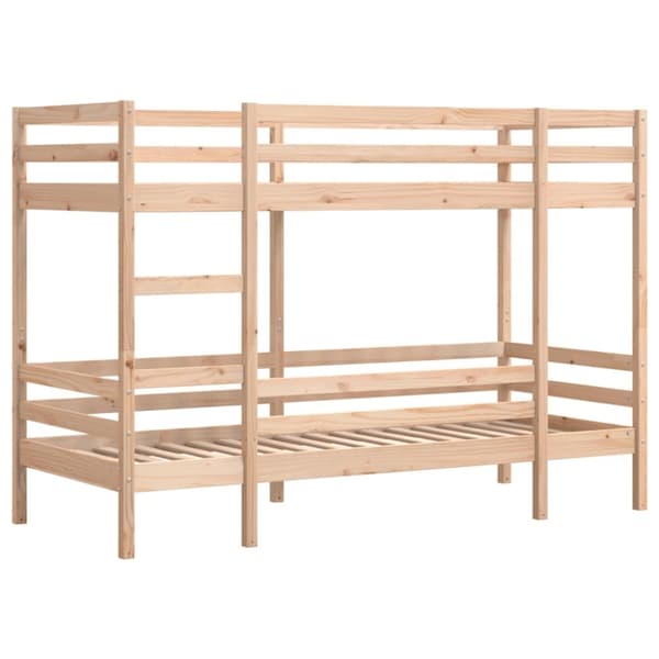 vidaXL Våningssäng utan madrass 90x190 cm massiv furu