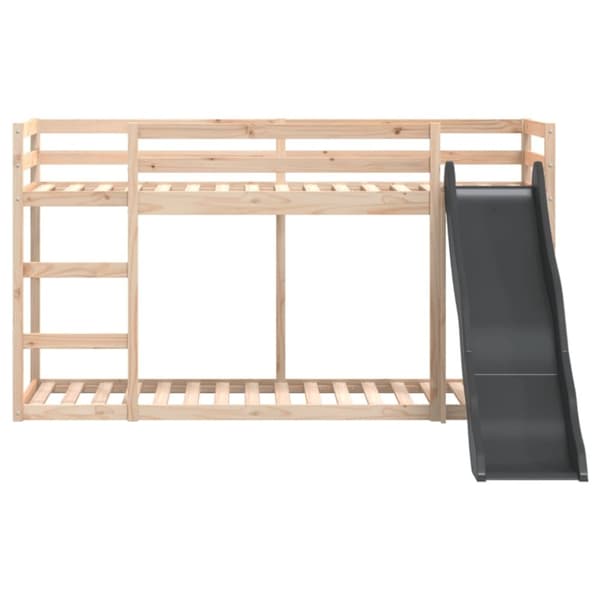 vidaXL Våningssäng rutschkana&stege 80x200 cm massiv furu