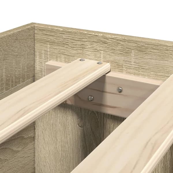 vidaXL Sengeramme uten madrass sonoma eik 120x200 cm konstruert tre
