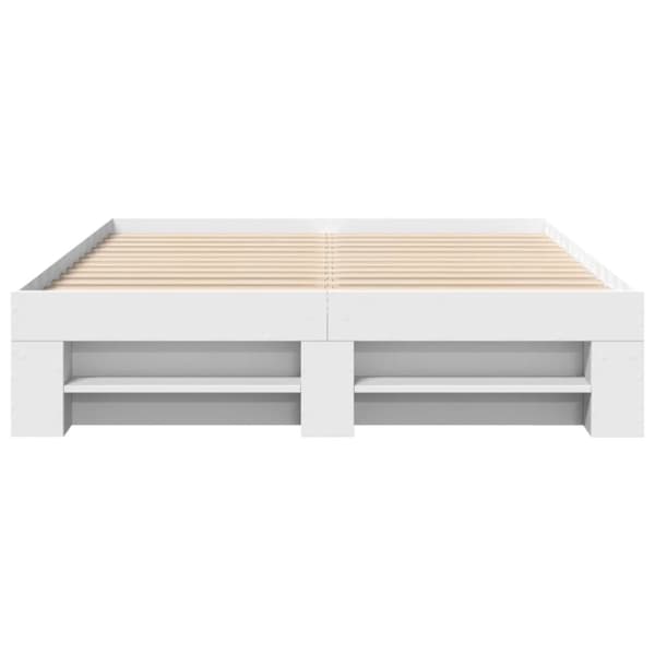 vidaXL Sengeramme hvit 135x190 cm konstruert tre