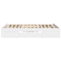 Miniatyrbilde 7 av 11: vidaXL Sengeramme hvit 135x190 cm konstruert tre