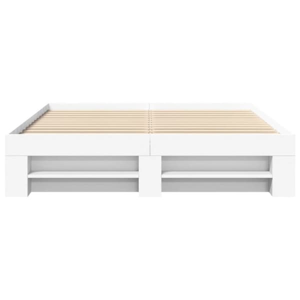 vidaXL sengestel 150x200 cm konstrueret træ hvid
