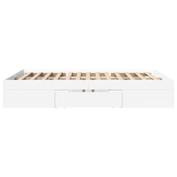 vidaXL sengestel 150x200 cm konstrueret træ hvid