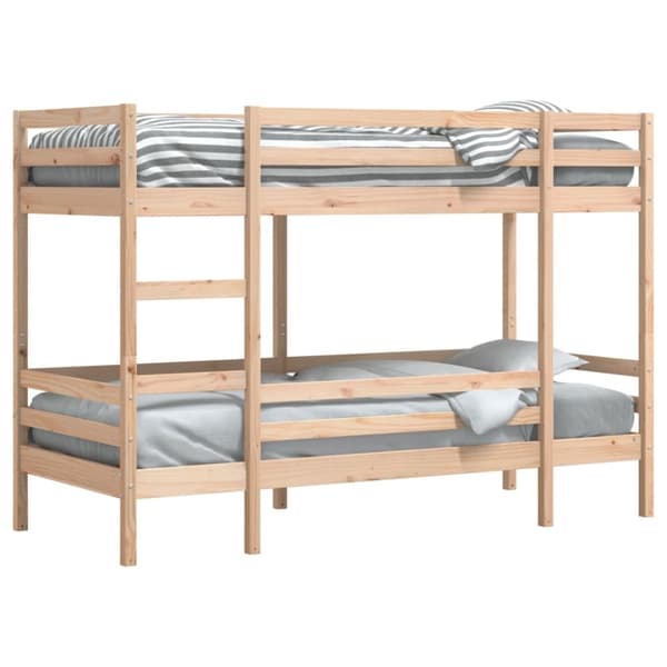vidaXL køjeseng uden madras 90x200 cm massivt fyrretræ