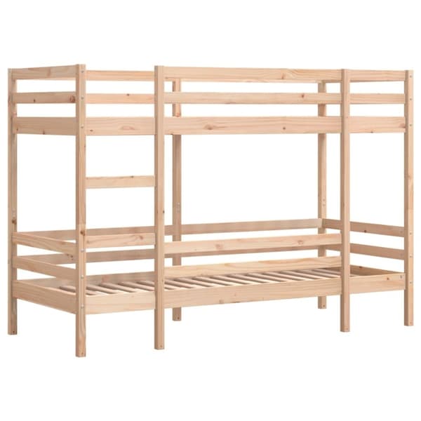 vidaXL køjeseng uden madras 90x200 cm massivt fyrretræ