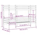 Pikkukuva 11 / 11: vidaXL Kerrossänky vahanruskea 90x190 cm täysi mänty