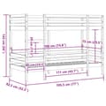 Pikkukuva 11 / 11: vidaXL Kerrossänky 75x190 cm täysi mänty
