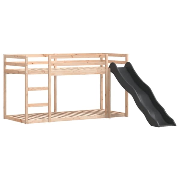 vidaXL køjeseng med rutsjebane og stige 90x200 cm massivt fyrretræ