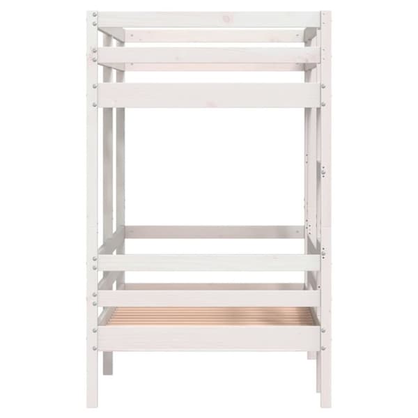 vidaXL Køyeseng hvit 75x190 cm heltre furu