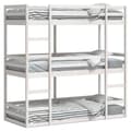 Miniatyrbillede 2 af 11: vidaXL tredobbelt køjeseng 80x200 cm massivt fyrretræ hvid