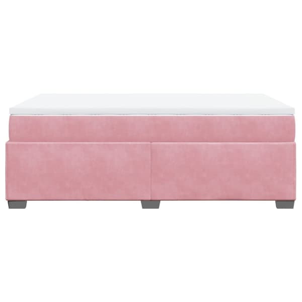 vidaXL Jenkkisänky patjalla pinkki 120x200 cm sametti