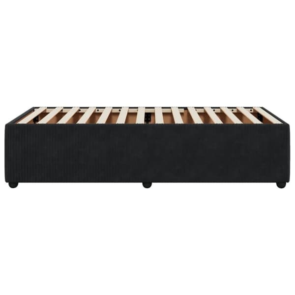 vidaXL Sängynrunko musta 90x190 cm sametti