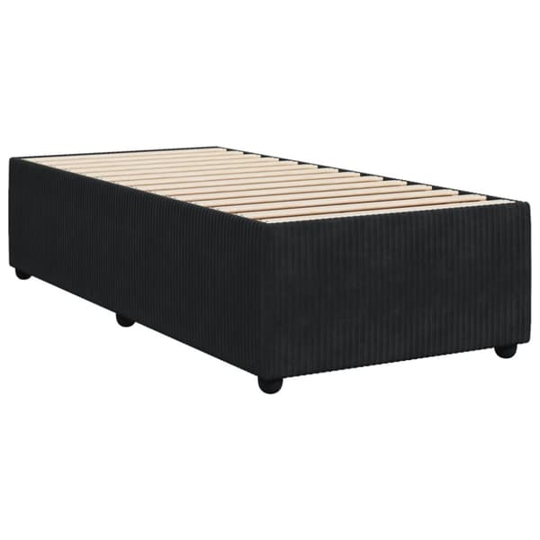 vidaXL Sängynrunko musta 90x190 cm sametti
