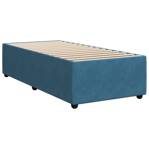 vidaXL Sängram blå 90x200 cm sammet