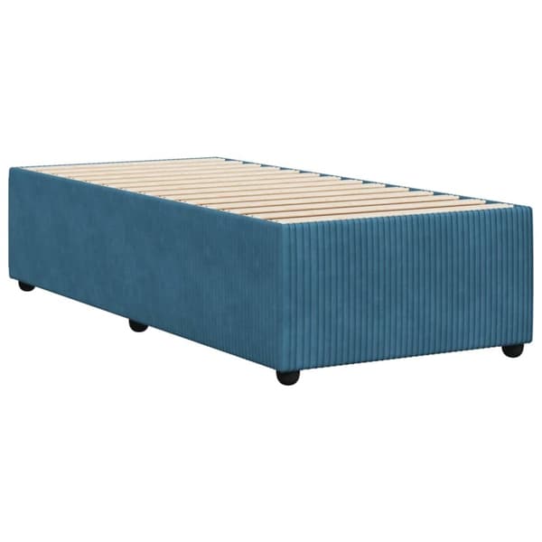 vidaXL Sängram blå 90x200 cm sammet