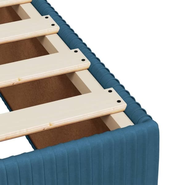 vidaXL Sängram blå 90x200 cm sammet