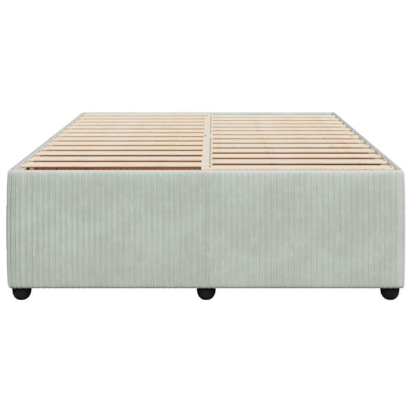 vidaXL sengeramme 140x190 cm fløjl lysegrå