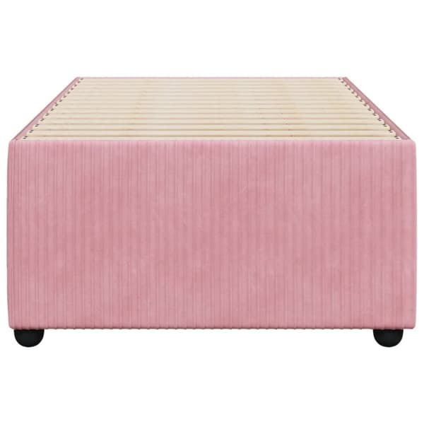 vidaXL Sängynrunko pinkki 90x200 cm sametti