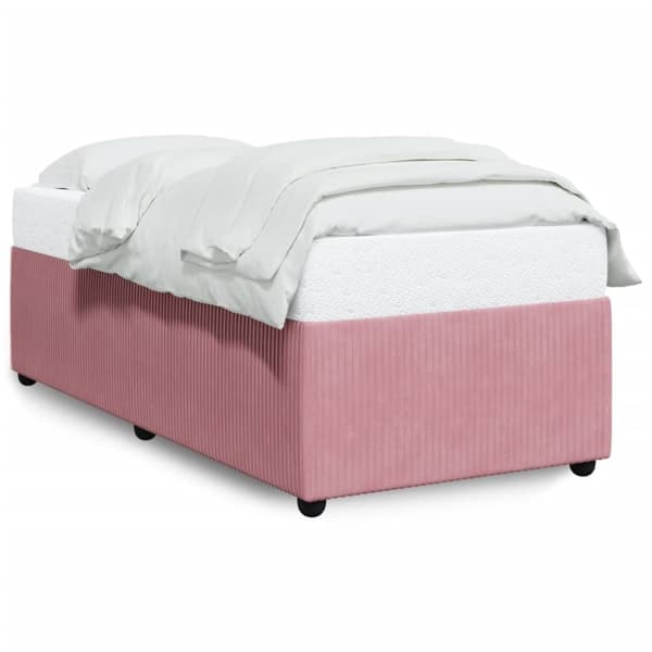 vidaXL Sängynrunko pinkki 90x200 cm sametti