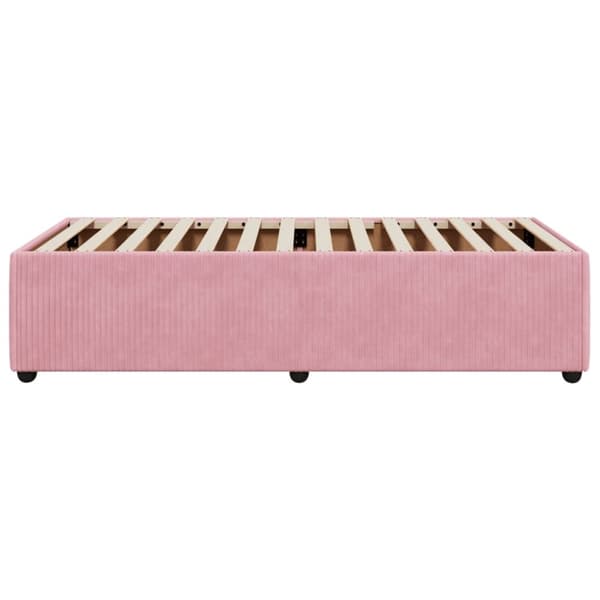 vidaXL sengeramme 80x200 cm fløjl pink