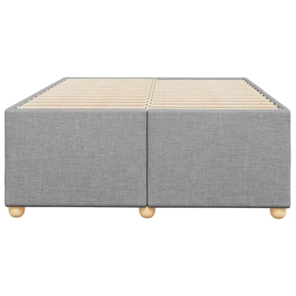 vidaXL Sengeramme lysegrå 120x190 cm stoff