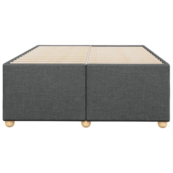 vidaXL Sengeramme mørkegrå 120x190 cm stoff