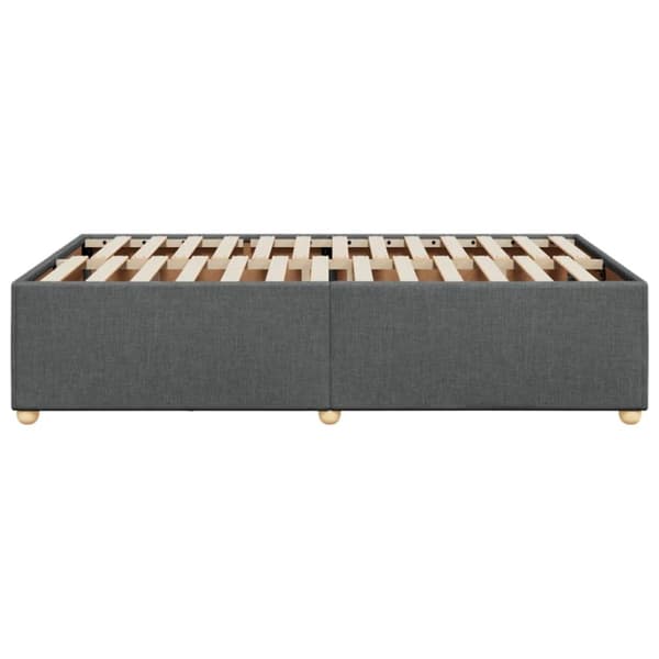 vidaXL Sengeramme mørkegrå 120x190 cm stoff