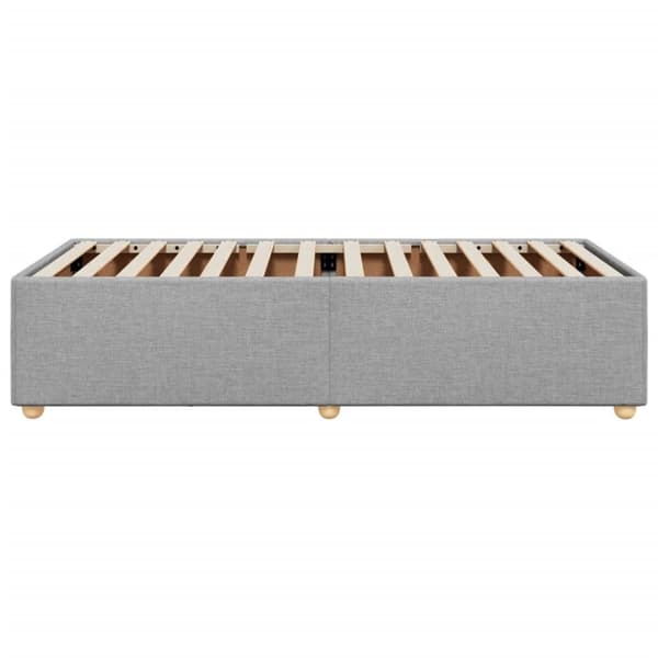 vidaXL Sengeramme lysegrå 100x200 cm stoff