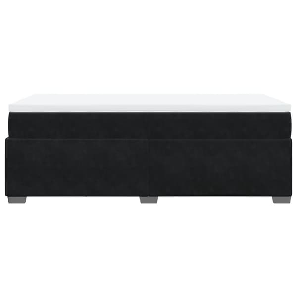 vidaXL kontinentalseng med madras 90x200 cm fløjl sort