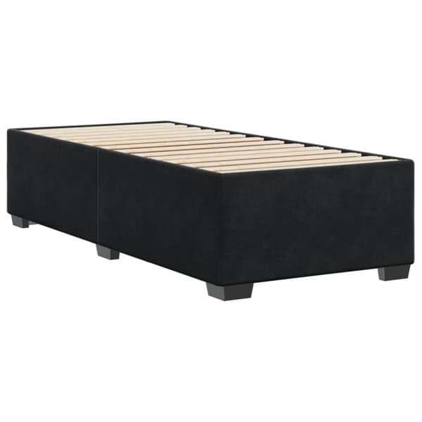 vidaXL Sängynrunko musta 90x190 cm sametti