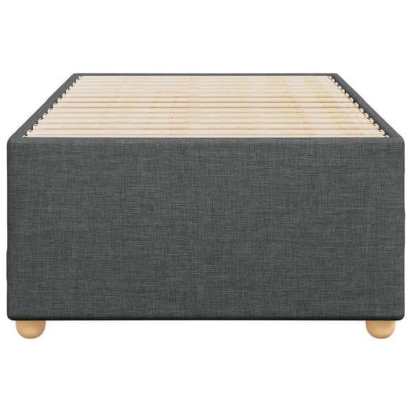 vidaXL Sengeramme mørkegrå 100x200 cm stoff