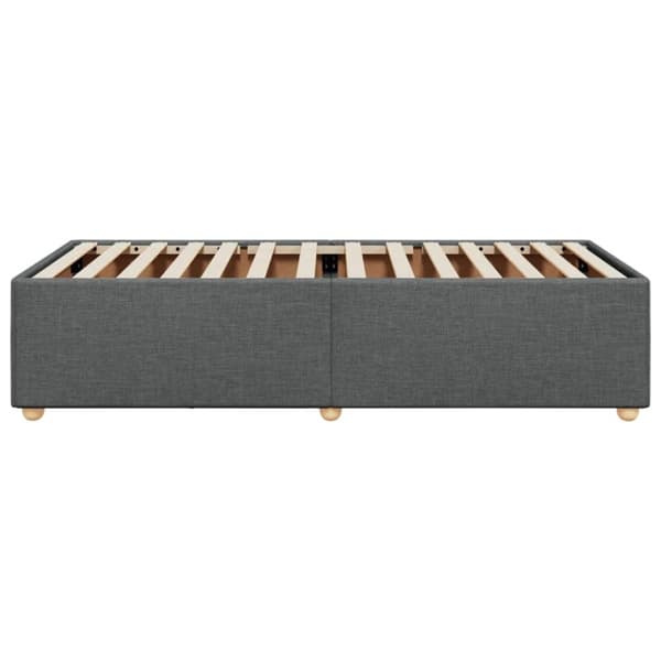 vidaXL Sengeramme mørkegrå 100x200 cm stoff