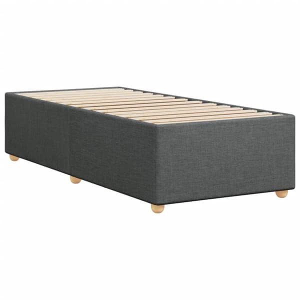 vidaXL Sengeramme mørkegrå 100x200 cm stoff